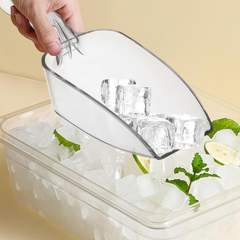 Plastic Ice Cube Scoop and Dog Food Scoop 2pcs Set for Freezer and Pet Food - Image 4